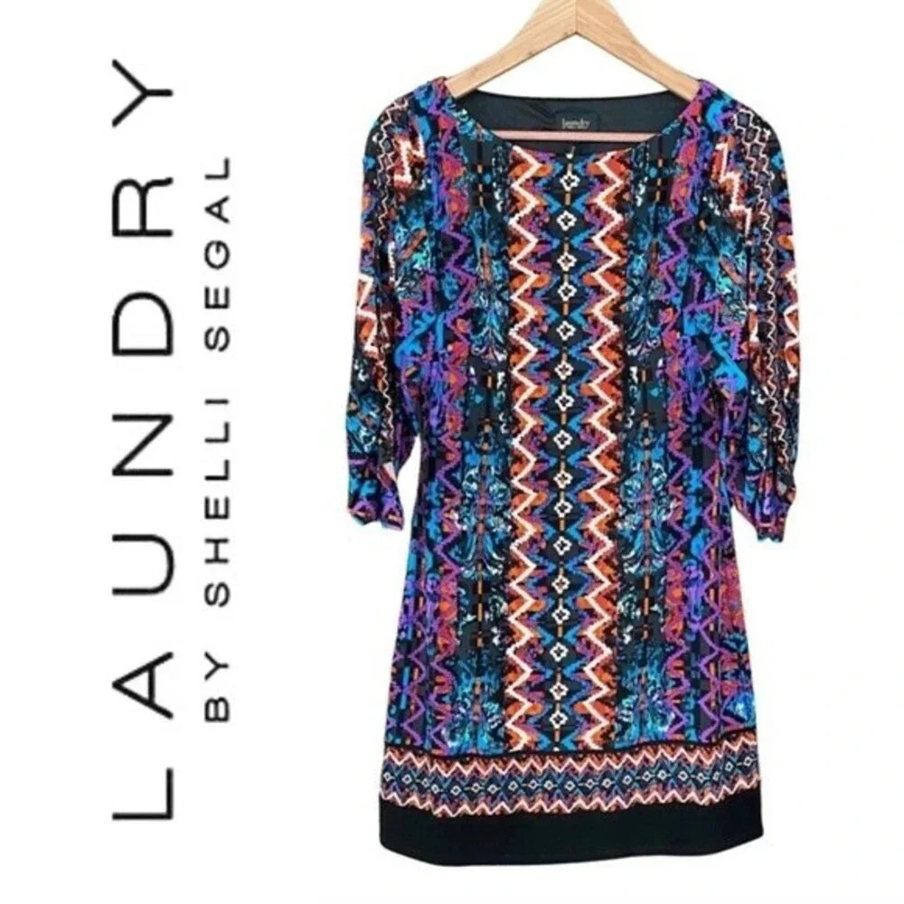 Laundry by Shelli Segal, 3/4 Sleeve Shift Dress